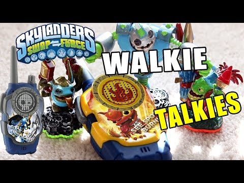 Skylanders Walkie Talkie Set - Outside Unbox, & Testing Fun! (Swap Force 2-Way Radio Toys)