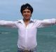 Mohammad Hadi, a Hazara asylum seeker. pics of him celebrating his release by the sea in South Australia supplied by his ...