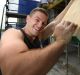 A work in progress: Former Gold Coast and South Sydney forward Paul Carter works on a building site in Bronte.