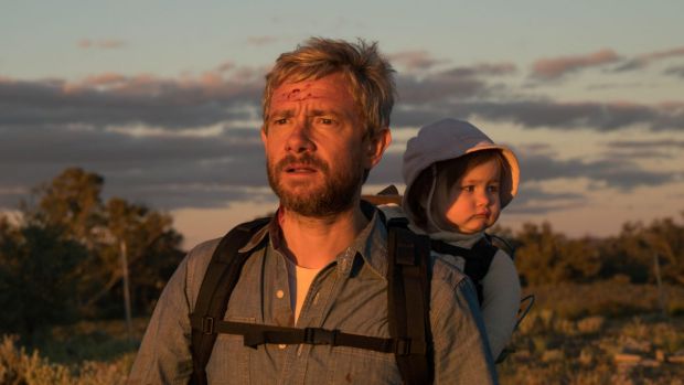 Martin Freeman as Andy, a father who has 48 hours to get his daughter to safety, in the Australian zombie film <i>Cargo</i>.