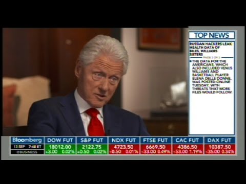 Charlie Rose interviews President Bill Clinton