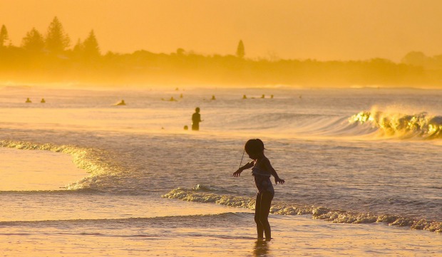 Having fun in Byron Bay.