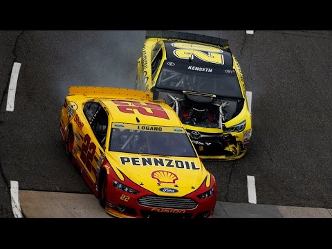 Kenseth wrecks Logano