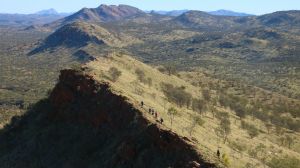 Trekking along Euro Ridge.