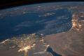 This nighttime view of northern Egypt and the Sinai Peninsula was captured by the Expedition 49 crew aboard the ...