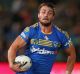 SYDNEY, AUSTRALIA - MAY 23: Kieran Foran of the Eels makes a break during the round 11 NRL match between the Parramatta ...