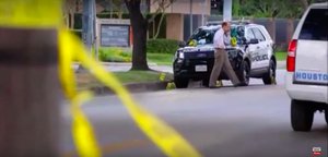 Authorities said a lone gunman opened fire at a strip mall just outside of Houston, Texas early Monday, September 26, 2016, wounding nine people, two seriously before he was shot and killed by responding officers.