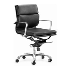 Modern Selections - Modern D Soft Pad Management Office Chair, Black - Office Chairs