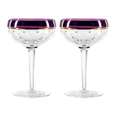 Waterford - Elysian Amethyst Champagne Coupe Set 2pce - Wine Glasses