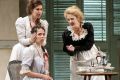 Nicole Car (left) as Fiordiligi, Anna Dowsley as Dorabella and Taryn Fiebig as Despina in Opera Australia's <i>Cosi Fan ...