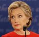 Clinton reacts during the debate. This is probably wrong too.