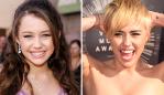 Then and now: Hannah Montana star, singer Miley Cyrus back in 2006 vs 2014. Picture: Getty