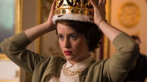 Claire Foy as Queen Elizabeth II in <i>The Crown</i>.