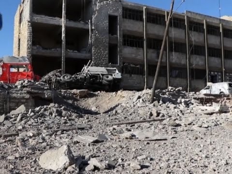 Raw: Airstrikes Hit Aleppo Civil Defense Centers