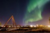 The Reykjavik bridges with Aurora last night.