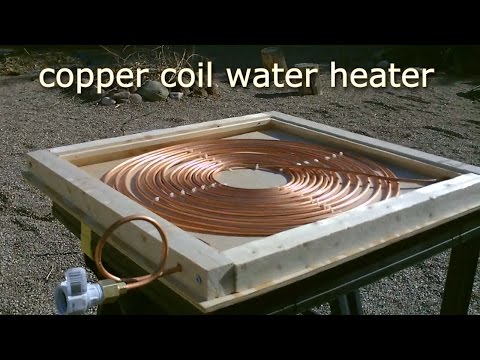 DIY Solar Water Heater! - Solar Thermal COPPER COIL Water Heater! - Easy DIY (Full instr.) 170F