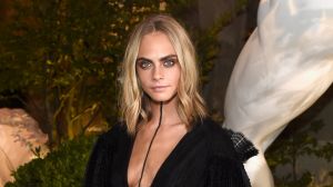 Cara Delevingne wearing Burberry at the Burberry September 2016 show during London Fashion Week SS17 at Makers House on ...