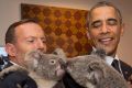 Then-prime minister Tony Abbott and US President Barack Obama cuddled koalas at the G20 in Brisbane.