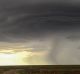 The storm passing through Woomera in SA's north on Wednesday.