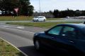 The roundabout at the intersection of Barton Highway, Gundaroo Drive, and William Slim Drive 