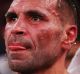 Anthony Mundine after losing his bout to American Charles Hatley last year.