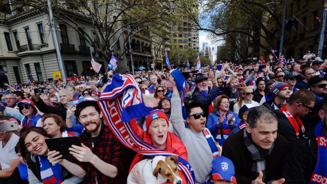 It was a sea of red, white and blue and the Grand Final Parade.