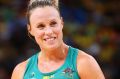 SYDNEY, AUSTRALIA - AUGUST 15:  Kimberlee Green of the Diamonds smiles during the 2015 Netball World Cup Semi Final 2 ...