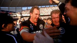 That winning feeling: John Cartwright after the 1991 grand final.