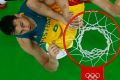 Busy year: Andrew Bogut, left, in action for the national side during the men's bronze medal game in Rio.