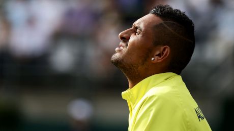 Nick Kyrgios had no answer for Kevin Anderson's serve.