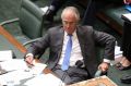 Prime Minister Malcolm Turnbull during question time in Parliament House in Canberra on Tuesday 9 February 2016. Photo: ...