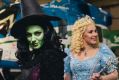 Loren Hunter, as Elphaba and Laura Murphy, as Glinda, at the media preview for Free Rain Theatre's production of ...