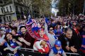 It was a sea of red, white and blue and the Grand Final Parade.