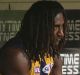 A dejected Nic Naitanui on the Eagles bench on Friday night.