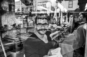 Australian Life photography prize winner <em>Barber Shop</em> is on show with the other 21 finalists in Sydney's Hyde Park.