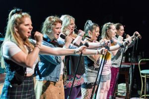 Our Ladies of Perpetual Succour: Dawn Sievewright (Fionnula), Karen Fishwick (Kay), Caroline Deyga (Chell), Frances ...