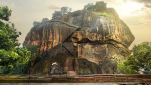 Mountain of Sigiriya in Sri Lanka.