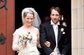 Caitlin Fitzsimmons wore a Cymbeline gown she bought on sale for her wedding in 2009.