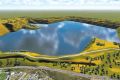 An artist's impression of Hazelwood coal mine as a lake.