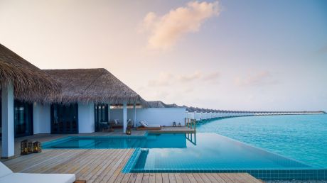 Luxury Escapes offers not only five-star and six-star properties, such as  Finolhu Villa in the Maldives, but meals, ...