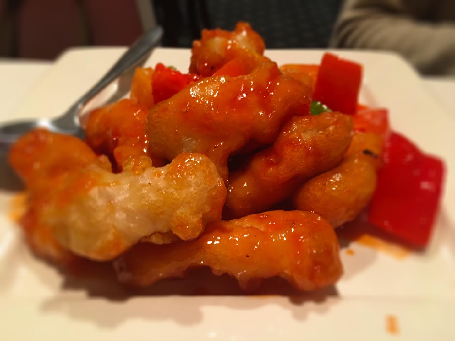 Sweet and Sour fish from Jim Wong Chinese Restaurant.