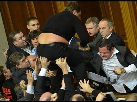 Ukraine Parliament Turns into Brawl, Groin-Punches Ensue