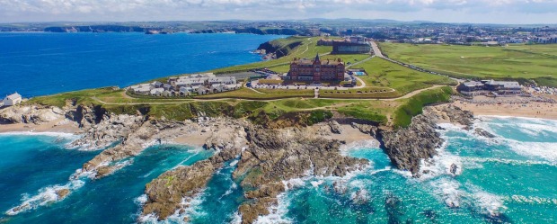 The Headland Hotel, Cornwall, has a dramatic location with sweeping views.