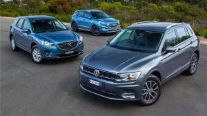 Volkswagen's new Tiguan takes on two of its key rivals - Mazda's CX-5 and Hyundai's Tucson.