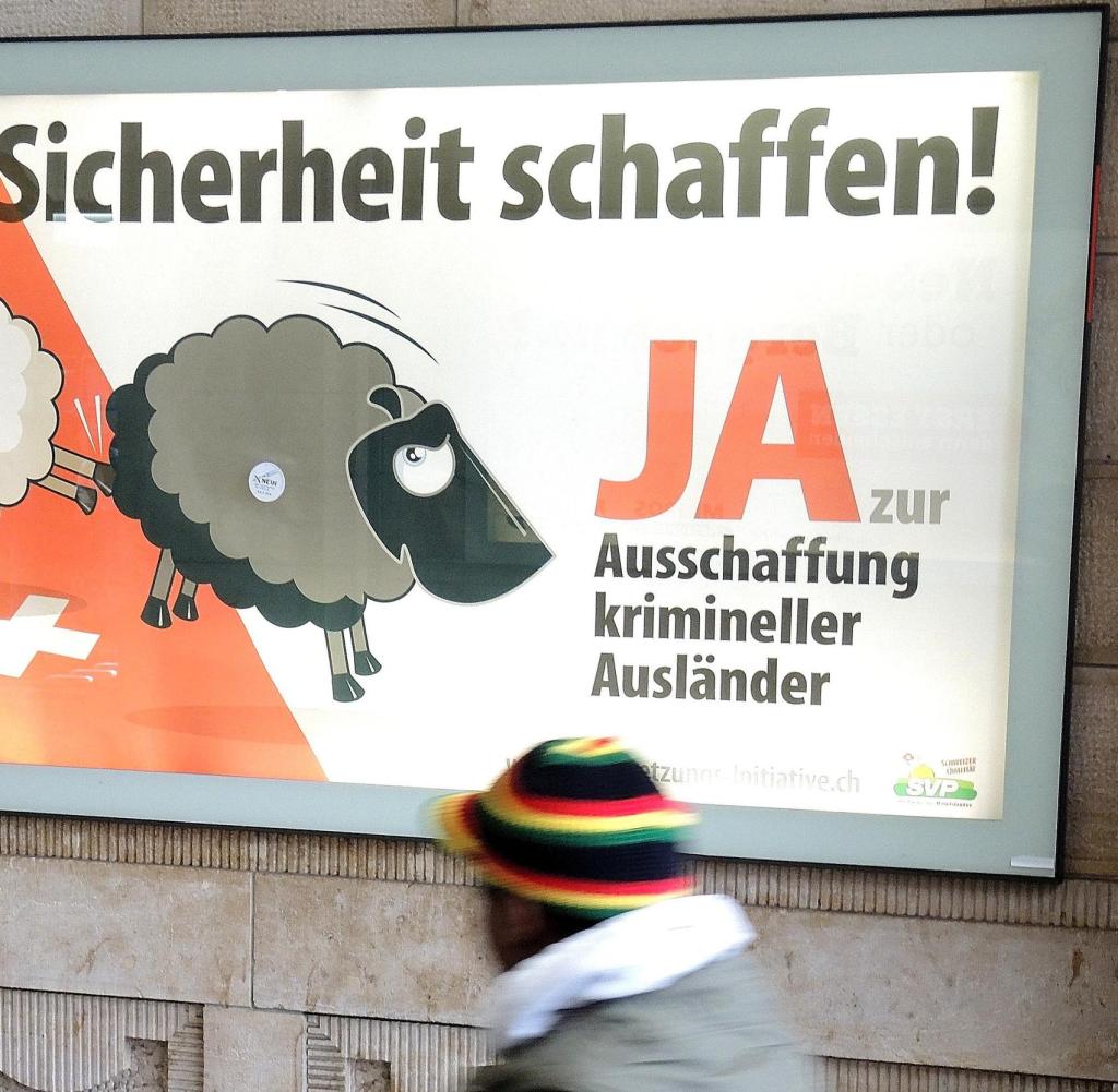 Schweiz schiebt Kriminelle ab, Plakat zum Volksentscheid