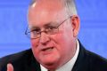 Liberal Party campaign director Tony Nutt addresses the National Press Club of Australia in Canberra on Thursday.