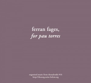 Ferran Fages – For Pau Torres (CD album)