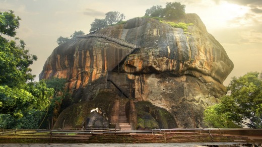 Mountain of Sigiriya in Sri Lanka.