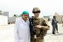 Army 2nd Lt. Eva Gibbons, assigned to the 3rd Cavalry Regiment, stands with Yassmin, her Afghan counterpart, during an advising engagement at the 202nd Police Zone Regional Training Center in Nangarhar province, Afghanistan, July 14, 2016. Yassmin is a doctor, and is currently the only female working at the RTC