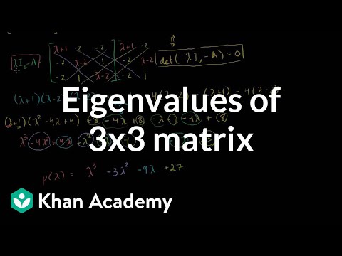 Eigenvalues of a 3x3 matrix | Alternate coordinate systems (bases) | Linear Algebra | Khan Academy